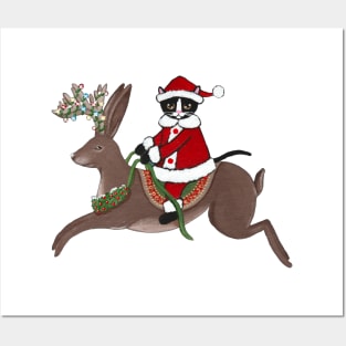 Santa Claws and Jackalope Posters and Art